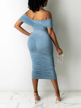 Vestido de noche sexy ajustado de un solo hombro